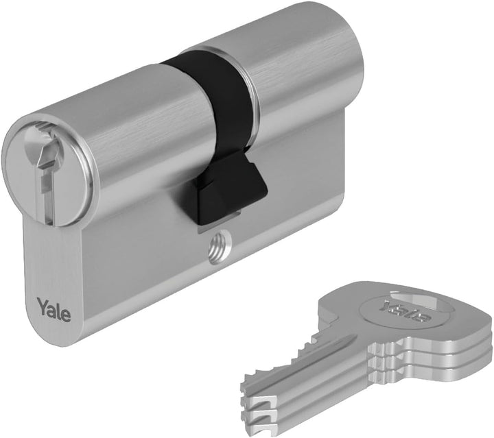 Yale 500 Plus Serie Euro-Profilzylinder – Doppelt – 35/55 – Satin-Nickel – Kartonmenge 1 35/55 Doppe