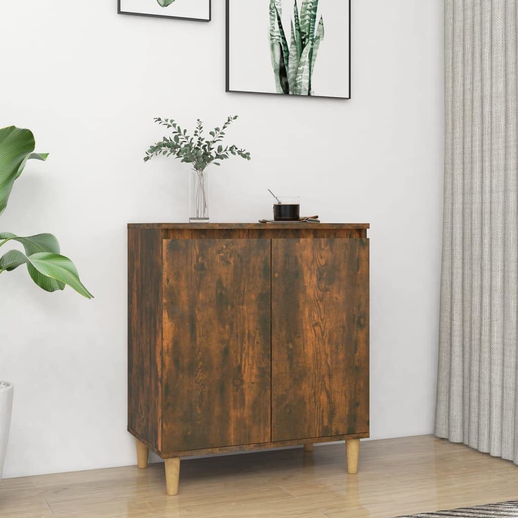 WIFESE Kommode Sideboard Räuchereiche 60x35x70 cm Holzwerkstoff KüChenschrank Komodenschrank Kommode