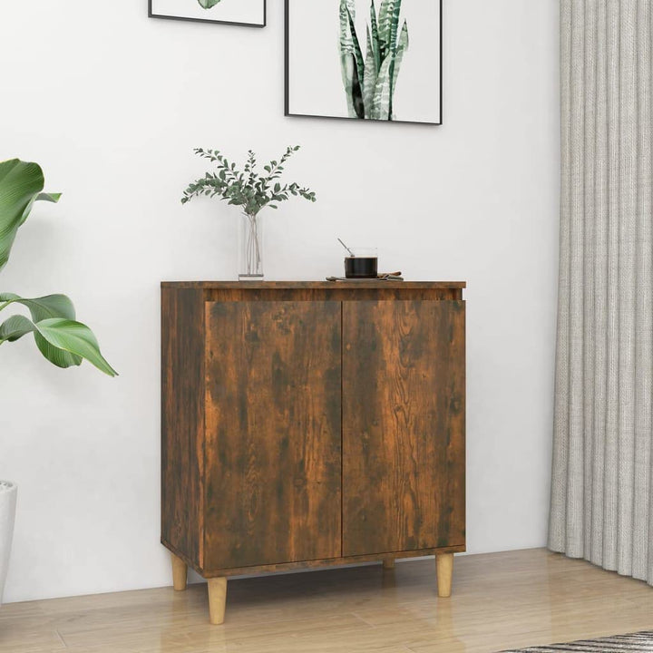 WIFESE Kommode Sideboard Räuchereiche 60x35x70 cm Holzwerkstoff KüChenschrank Komodenschrank Kommode