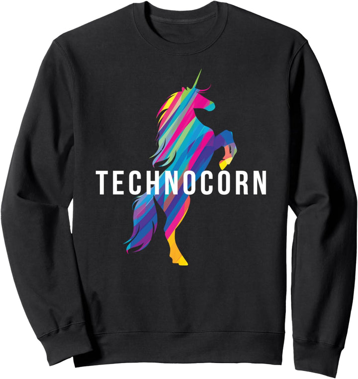 Technocorn I Electronic Raver Musik DJ Festival Einhorn Sweatshirt