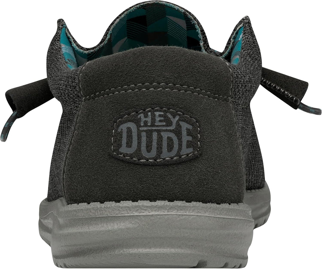 Hey Dude Herren Wally Sox Moc Toe Shoes 37 EU Charcoal, 37 EU Charcoal