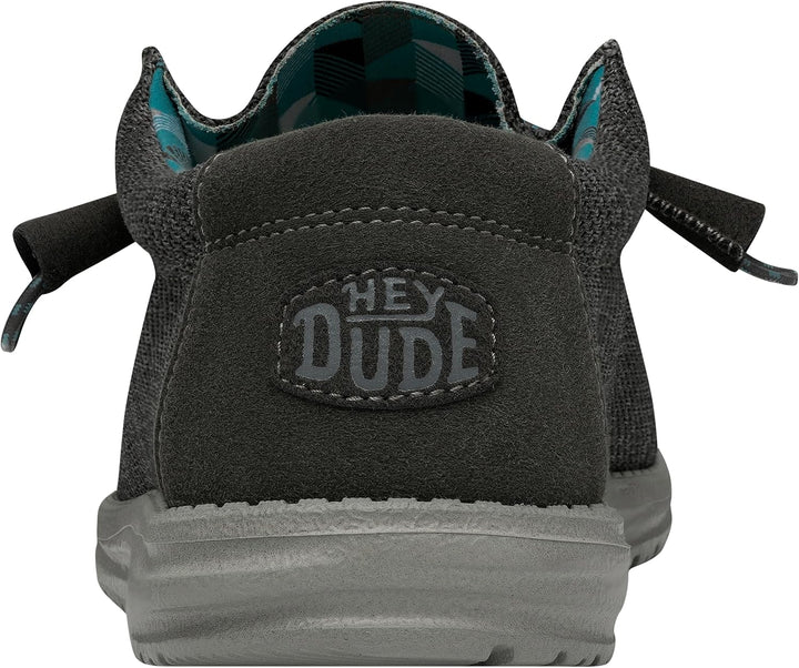 Hey Dude Herren Wally Sox Moc Toe Shoes 37 EU Charcoal, 37 EU Charcoal