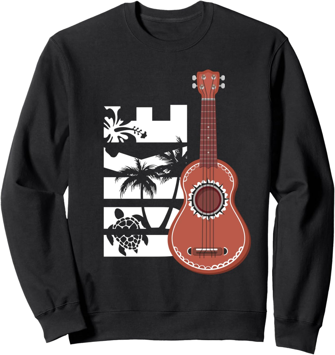 Uke Palmen Uke Musik Gitarrist Musikinstrument Akustik Sweatshirt