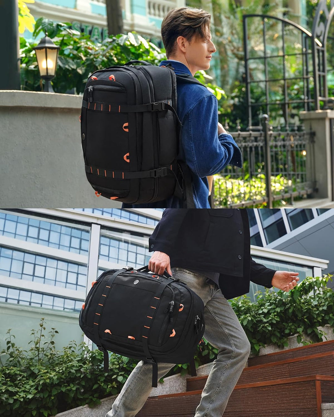 Tolaccea Handgepäck Rucksack, TSA-Freundlich Reiserucksack, Laptop Rucksack für 17.3 Zoll, Erweiterb