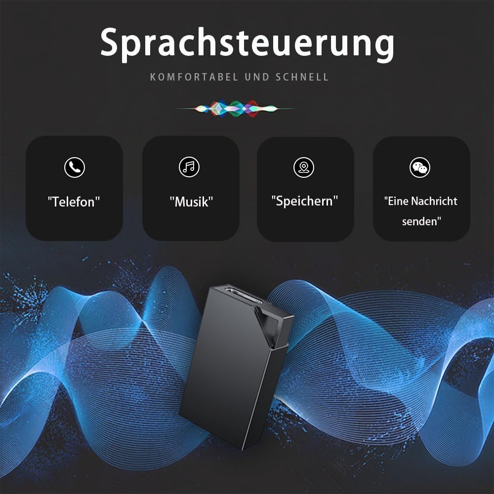 Diktiergerät Mini 64 GB Speicher, Diktiergerät und Sprachaktivierung, Voice Recorder Wiederaufladbar