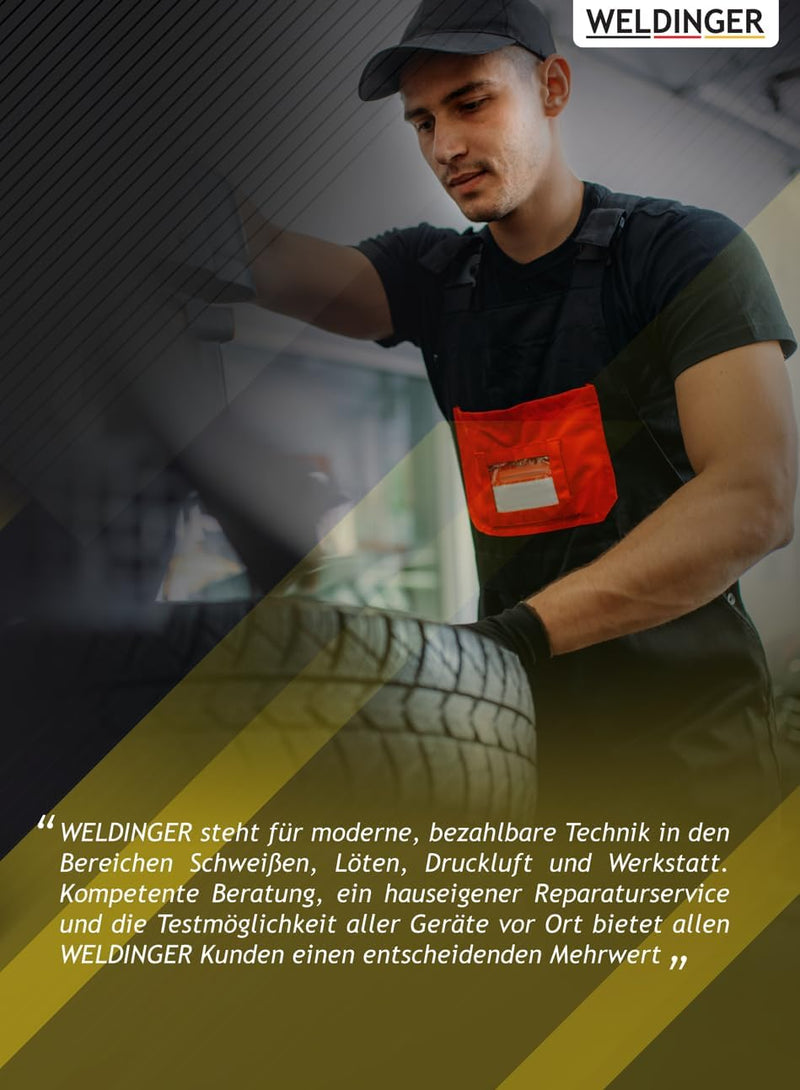 WELDINGER Flüster Kompressor FK 65 pro 750 W 90 l Luftabgabe innenbeschichteter Tank 9 bar max. FK 6
