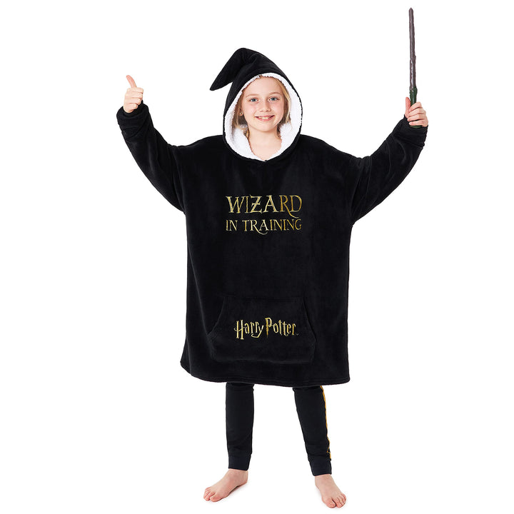 Harry Potter Kinder Hoodie Decke Kapuzenpullover Mädchen und Jungen - Flauschiger Deckenpullover au