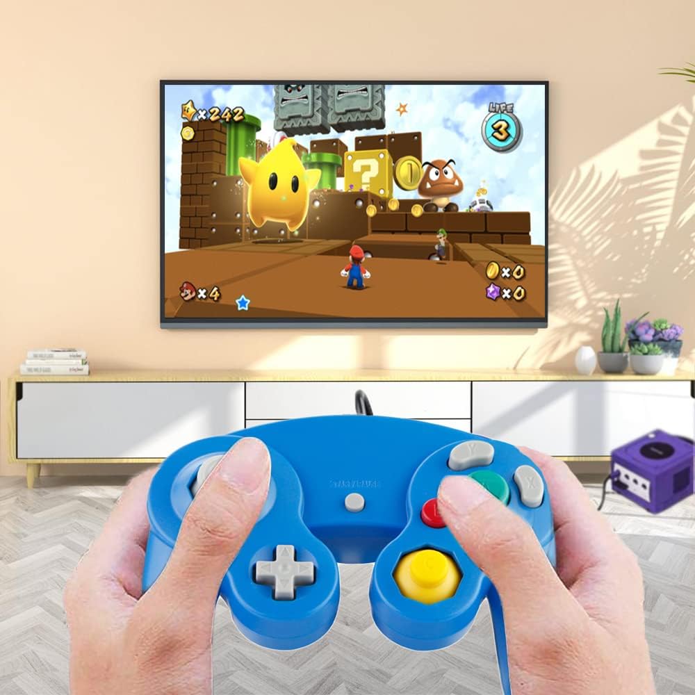 SONVIEE Controller für Gamecube, Wired NGC Controller für Game Cube Classic NGC Super Smash Bros GC