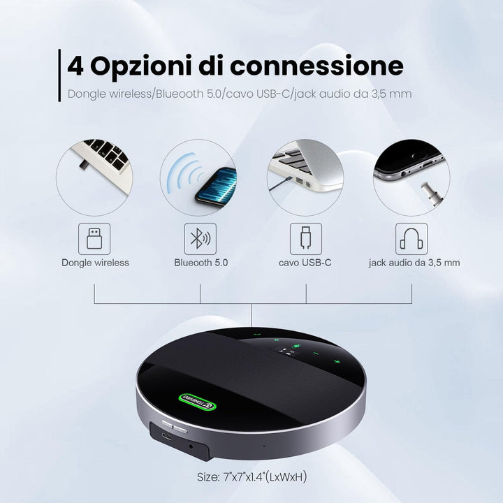 TONGVEO All-in-1 Konferenzraum-Kamera-System Und Bluetooth-Mikrofon Kombination,1080P 60fps 3-Fach o