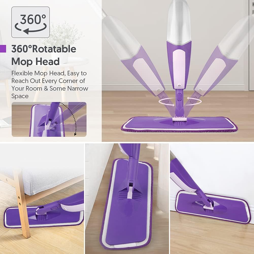 SEVENMAX Bodenwischer mit Sprühfunktion - Spray Floor Mop Sprühwischer für die Bodenreinigung mit 55