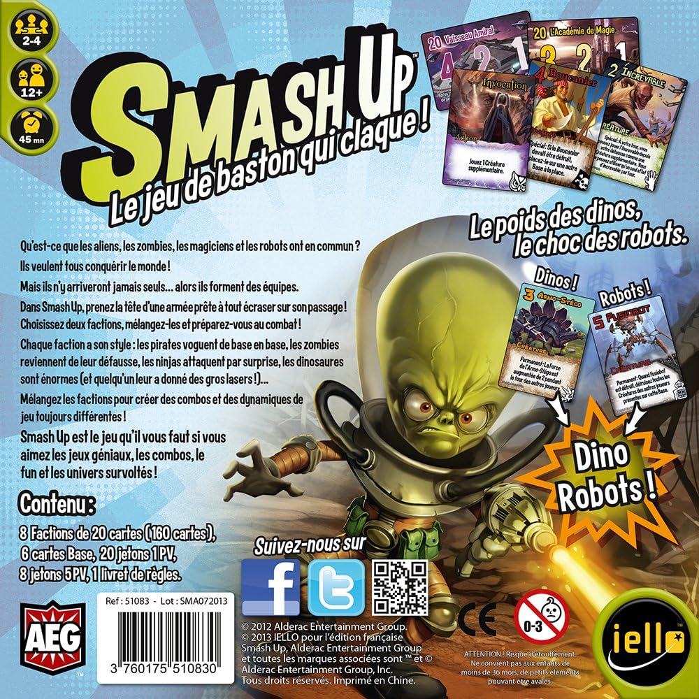 IELLO 51083 - Kartenspiel Smash Up