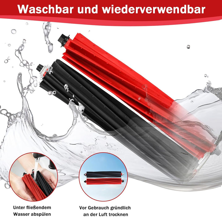 Hauptbürste für Roborock S8 MaxV Ultra/Qrevo Master/Qrevo Slim – DuoRoller Gummi Rollenbürste Ersatz