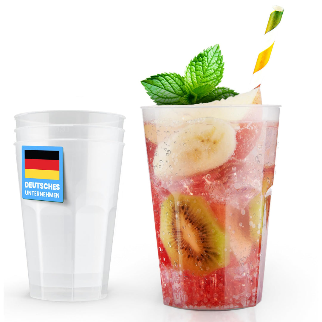 30 Cocktailbecher | Wiederverwendbare Trinkbecher 0,3L | Bruchsicher | Spülmaschinenfest | Partybech