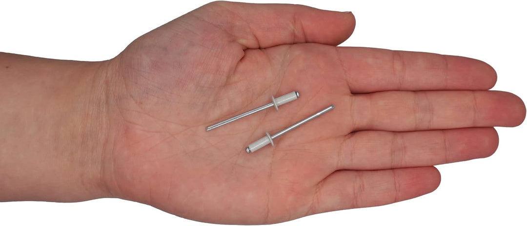 (1000 Stück) lackierte Blindnieten 3,2 x 8 mm, Kuppelkopf, DIN 7337, Aluminiumniete und Stahldorn, P