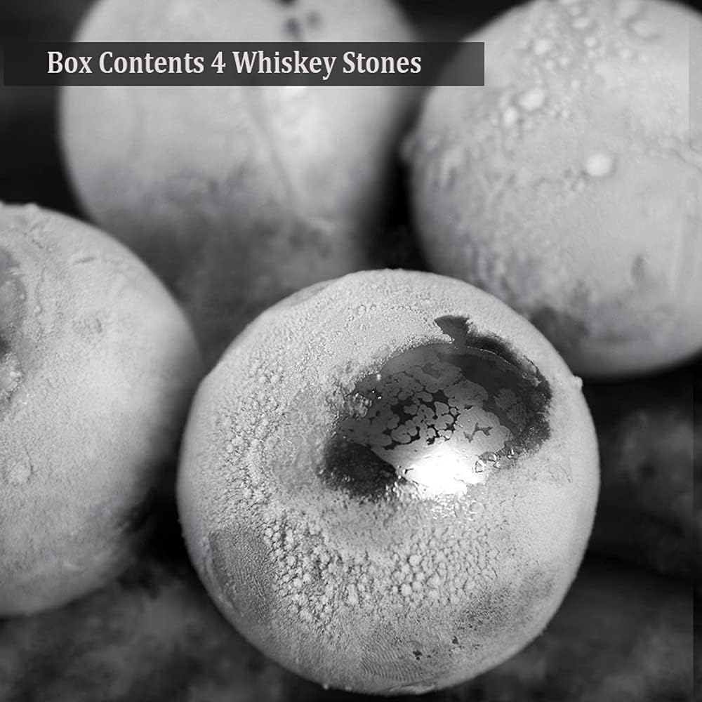 Whisky Steine Edelstahl Eiswürfel Ball Set-8 Wiederverwendbare Kühlsteine Geschenkset Ice Whiskey St