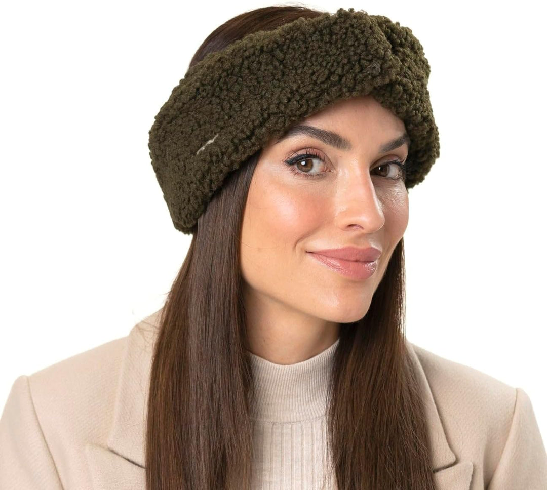 Seeberger Teddy Fur Stirnband Headband Ohrenschutz Ohrenwärmer 1 stück (1er Pack) Blau, 1 stück (1er
