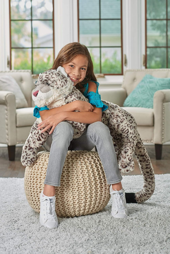 Wild Republic 18075 19551 Jumbo Plüsch Schneeleopard, grosses Kuscheltier, Plüschtier, Cuddlekins, 7