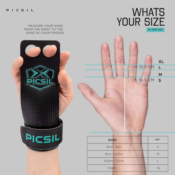 PICSIL Falcon Hand Grips – Profi‑Griffpolster aus Carbonfaser, Chalk‑kompatibel, Handschutz & Griffh