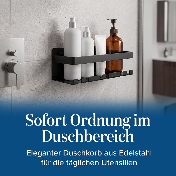 Joeji's Duschablage Edelstahl - 3M Selbstklebend Ohne Bohren - Duschregal Bad - Ablage Dusche Halter