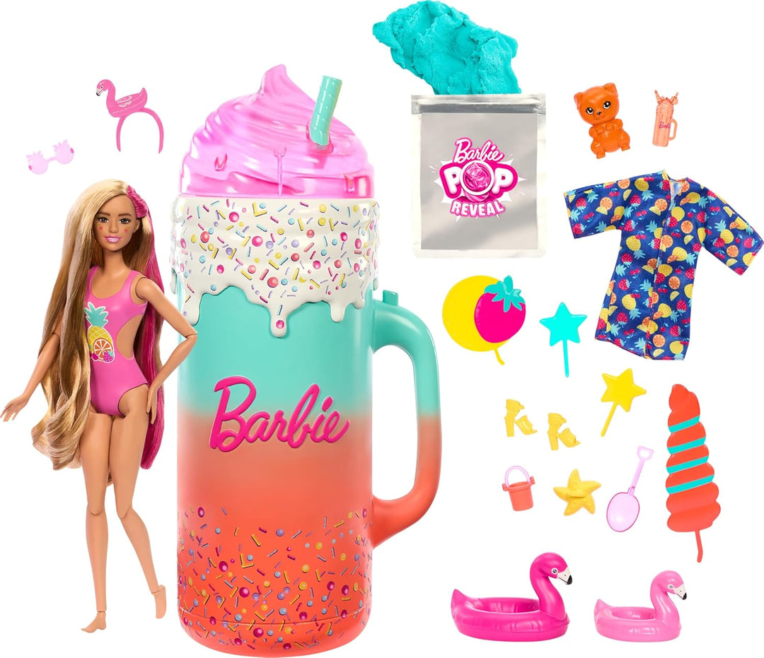 BARBIE Pop Reveal Rise & Surprise Geschenkset - über 15 Überraschungen, inklusive aufsteigender Barb