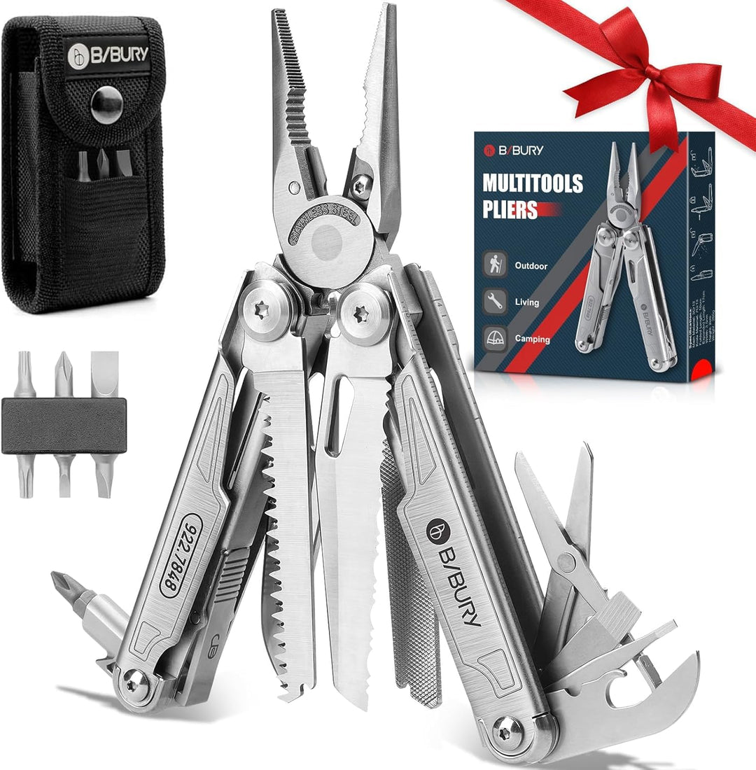 BIBURY Multifunktionale Zange mit Flaschenöffner, Faltbares Multitools für Mann, Tragbare Multifunkt