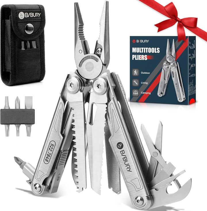 BIBURY Multifunktionale Zange mit Flaschenöffner, Faltbares Multitools für Mann, Tragbare Multifunkt