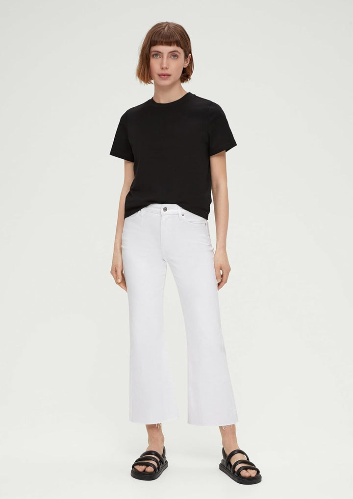 s.Oliver Damen Jeans, Flared Leg 36 Weiss 01z8, 36 Weiss 01z8