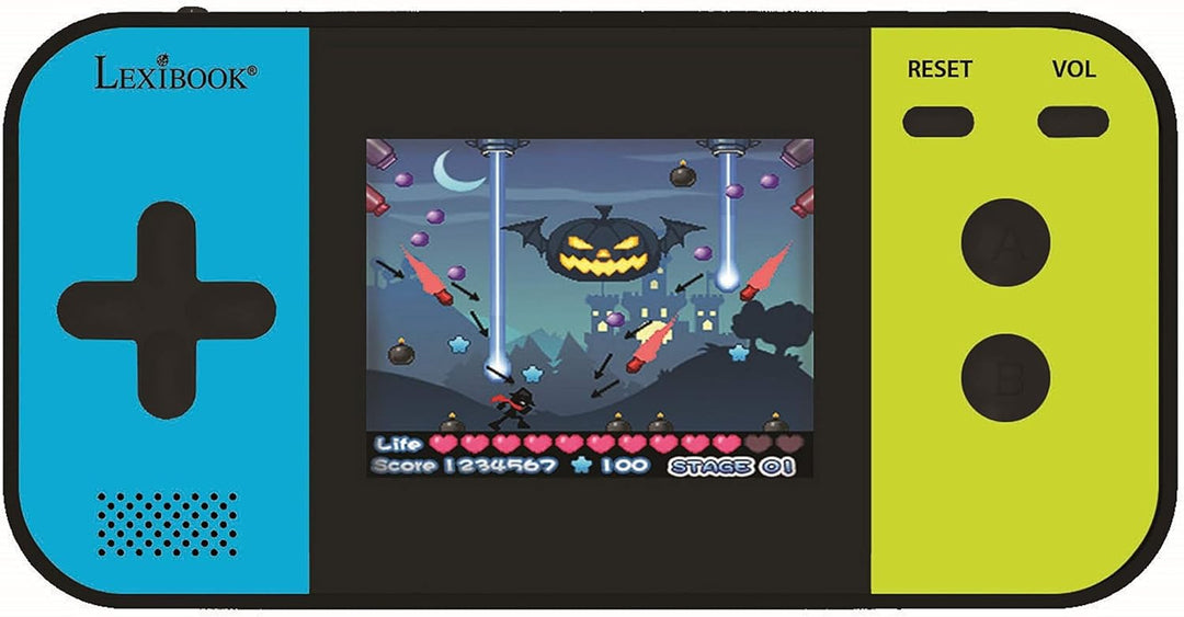 Lexibook JL2377 Compact Cyber Arcade Tragbare Spielkonsole, 250 Gaming, LCD, Batteriebetrieben, Vide