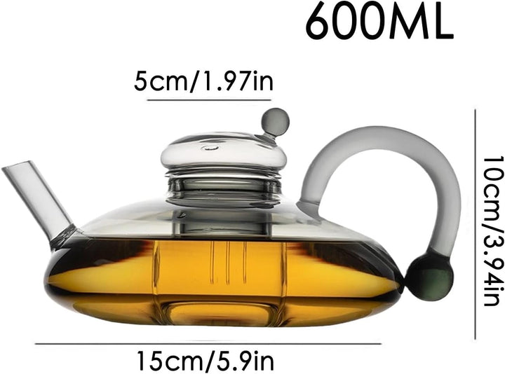 Teekanne Mit Siebeinsatz, Glasteekanne, Tee-ei Kanne, Teekessel Glas Mit Sieb, Teebereiter Für Losen