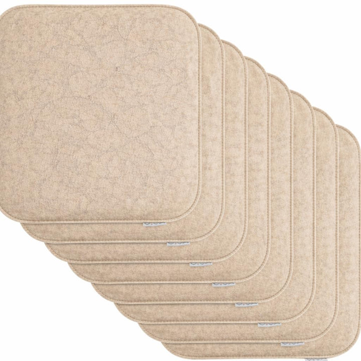 Brandsseller 8er Set Sitzkissen aus Filz 35x35x2 cm – Robuste Stuhlauflagen für innen und aussen, ec