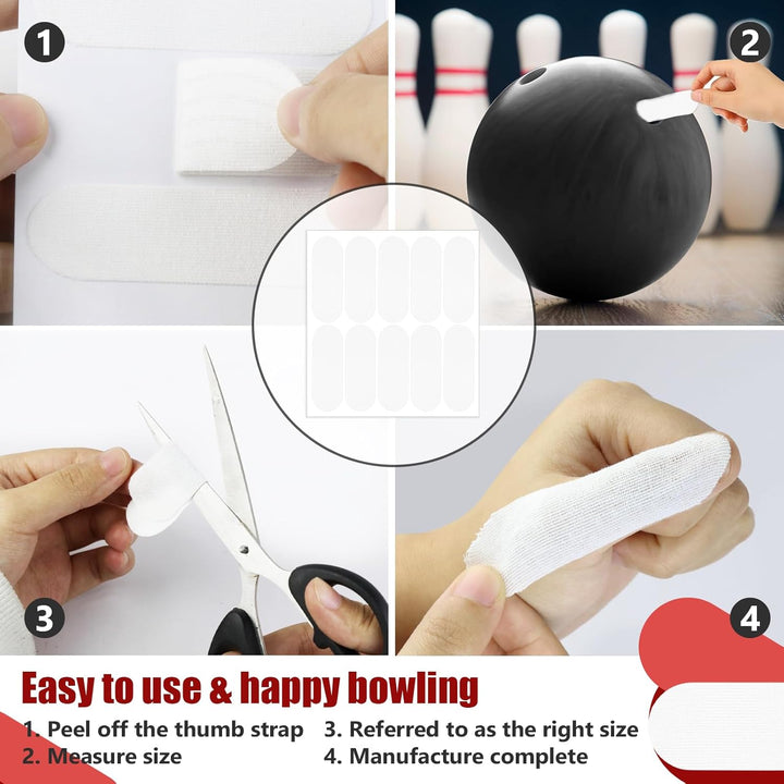 100 Stück Bowling-Daumenband – Bowling-Fingerband – Daumenbandschutz für Bowling (mehrere Farben, 2,