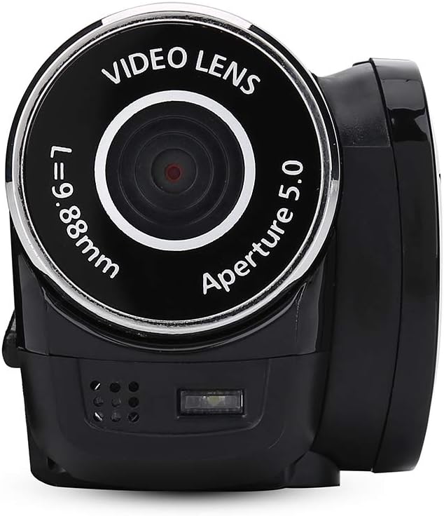 Ejoyous Digitaler Camcorder, 16X Full HD Videokamera High Definition Videokamera mit 270 Grad Drehbi
