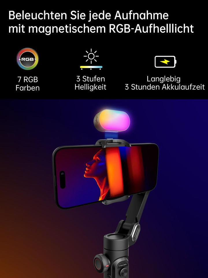 Phone Gimbal Stabilizer 3-Achsen Smartphone faltbar Gimbal für iPhone Gimble mit Focus Wheel TikTok