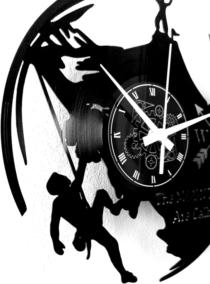 Instant Karma Clocks Wanduhr aus Vinyl Klettern Bergsteigen Hiking