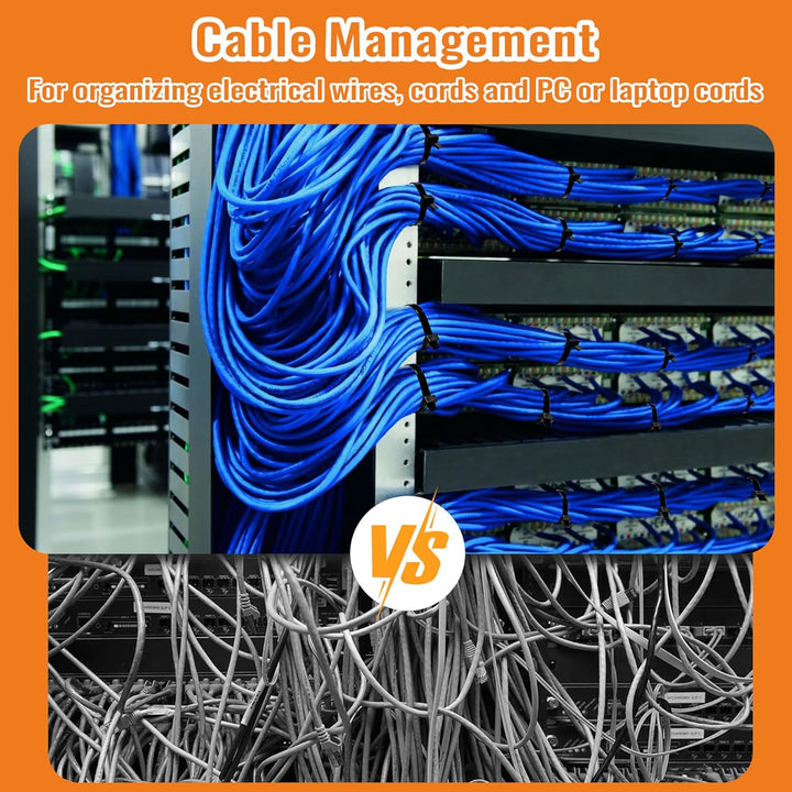 2000 Stück Kabelbinder Schwarz Set,100/150/200/300 mm(500 Stück) Kabelbinder UV Beständig,Cable Ties