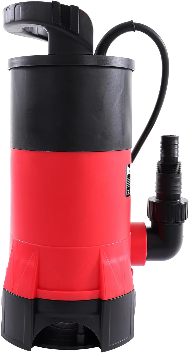 Schmutzwasserpumpe BKELSP850W (850 W, Ø35 mm Fremdkörper, 15.000 L/h Fördermenge, Schwimmerschalter,