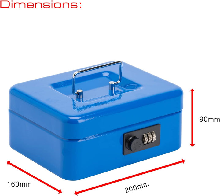 Sterling Locks Handkasse, Geldkassette mit Zahlenschloss, 20,3 cm, 701979 Blau, Blau