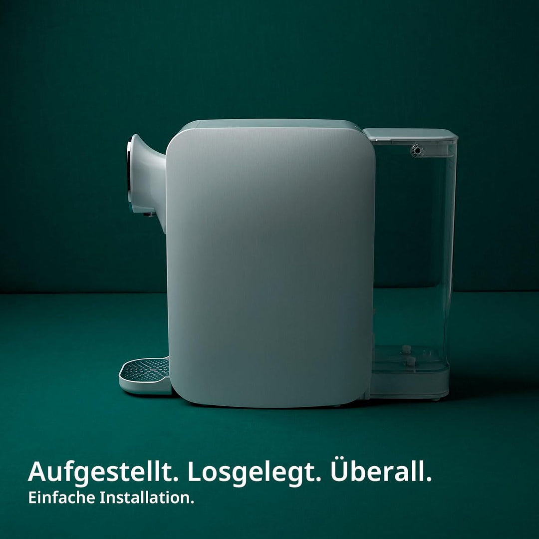 OsmoFresh Auftisch Osmoseanlage Quella Pro White | mit Heisswasserspender | 6 Temperaturstufen | 7-f