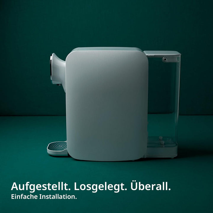 OsmoFresh Auftisch Osmoseanlage Quella Pro White | mit Heisswasserspender | 6 Temperaturstufen | 7-f