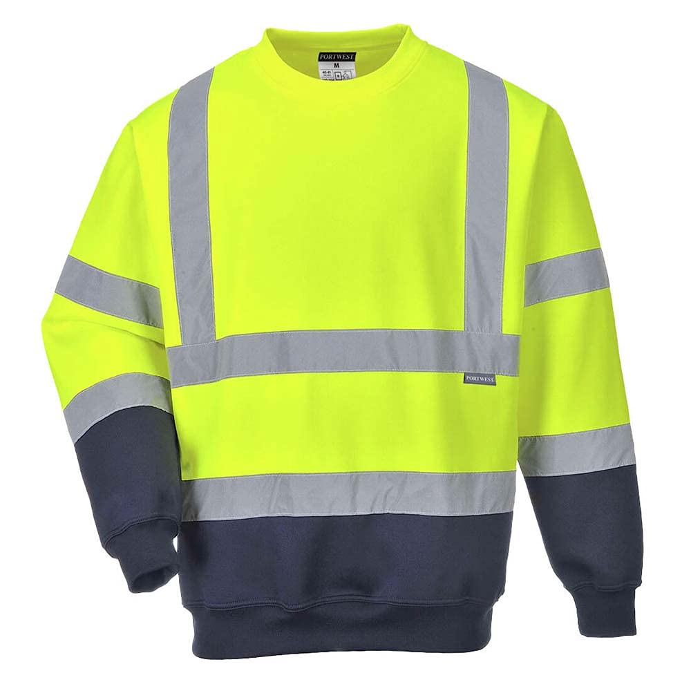 Portwest Herren Hemd B306 (1 Stück) L Yellow / Navy Blue, L Yellow / Navy Blue