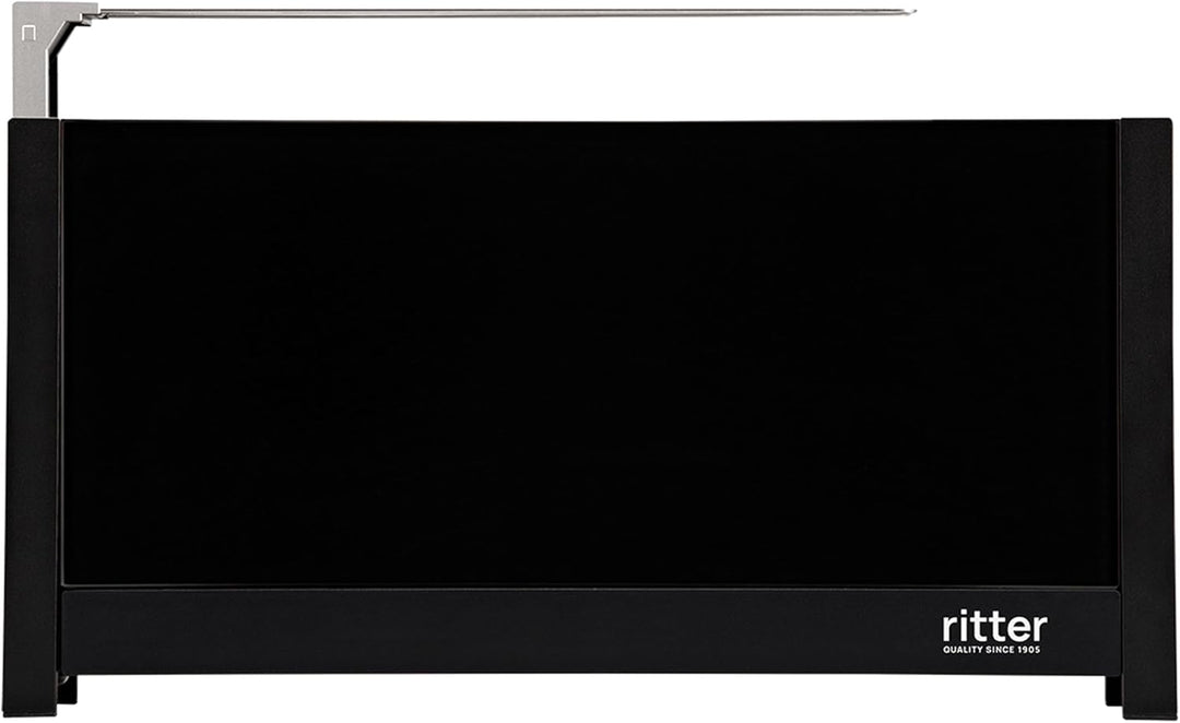 ritter volcano 5 Langschlitz-Toaster mit Brötchenaufsatz, extra schmal, Made in Germany, Schwarz Sch