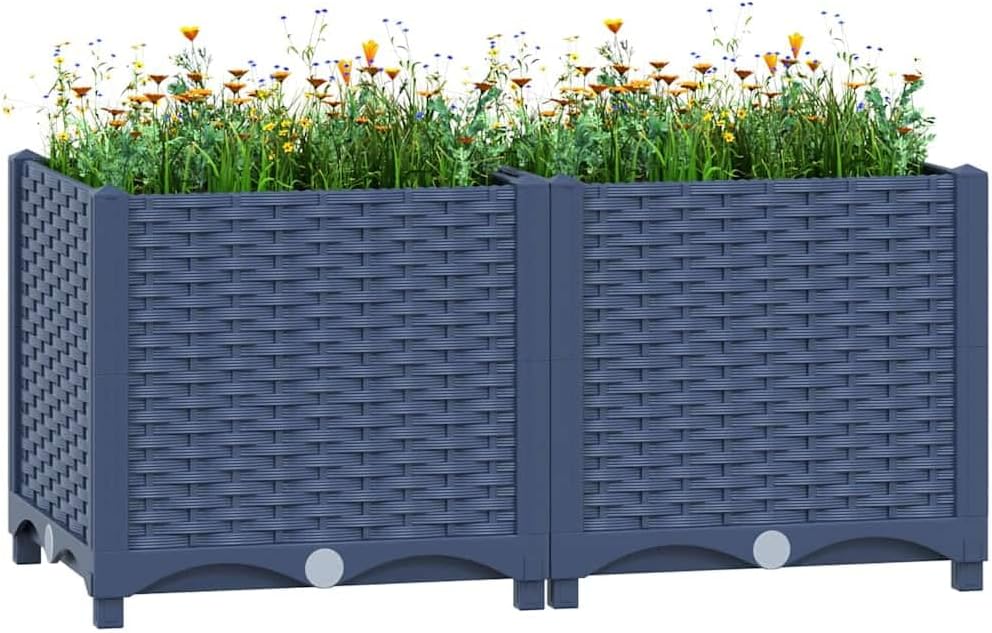 vidaXL Hochbeet Blumenkasten Gemüsebeet Pflanzbeet Blumenbeet Pflanzkasten Blumenkübel Pflanzkübel K