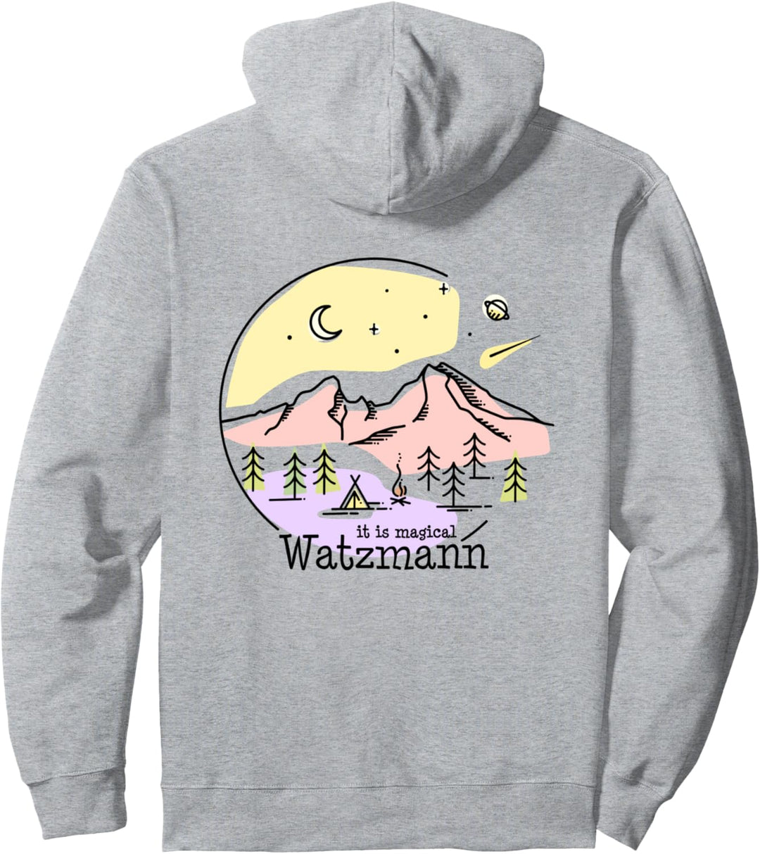 Watzmann Berg Bayern Berchtesgaden Line Art Wandern Souvenir Pullover Hoodie