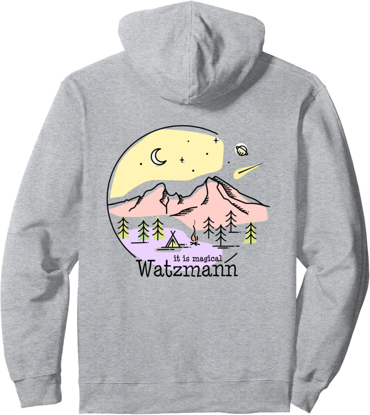 Watzmann Berg Bayern Berchtesgaden Line Art Wandern Souvenir Pullover Hoodie