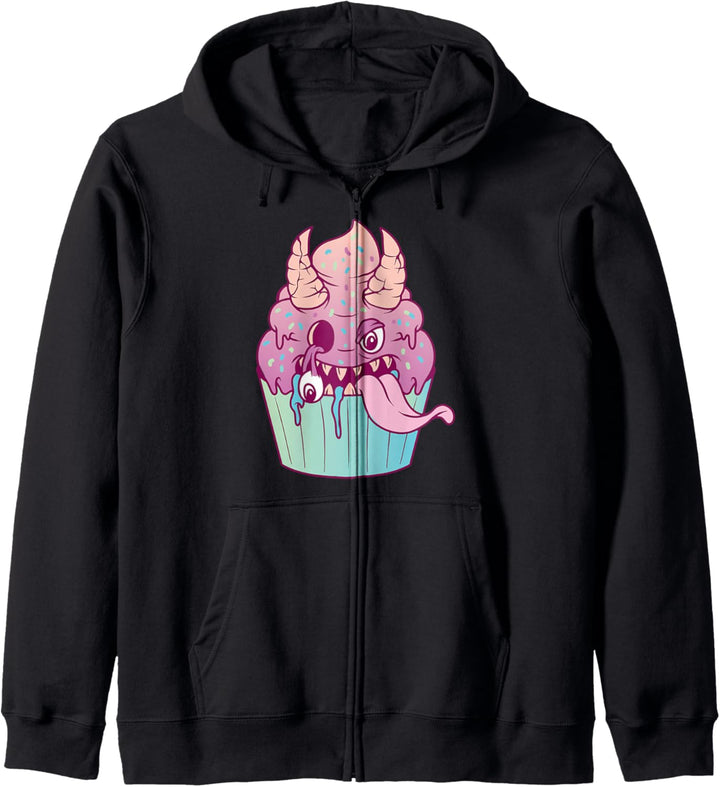 Anime Aesthetic Pastel Goth Satanic Cupcake Geschenke Kapuzenjacke