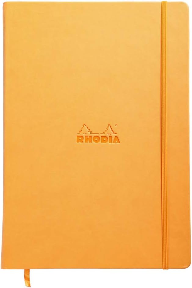 Rhodia 118468C Web Notebook (elfenbein,DIN A4, 21 x 29,7 cm, blanko, 90 g) 1 Stück orange Orange A4