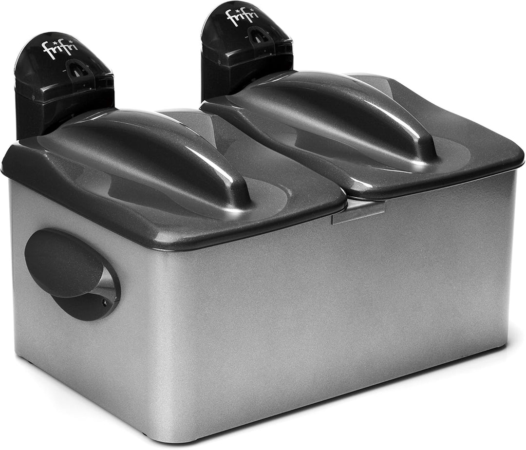 Frifri 1968 - Fritteusen (2 kg, 7l, Doppel, 6400W, 490 x 350 x 270 mm), Grau
