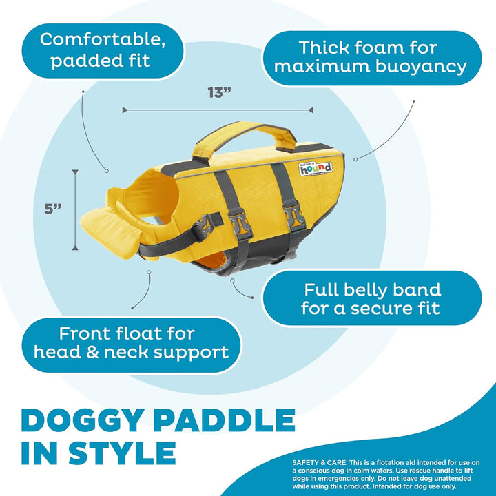 Outward Hound Granby Splash Yellow Hundeschwimmweste, Grösse S Small gelb, Small gelb