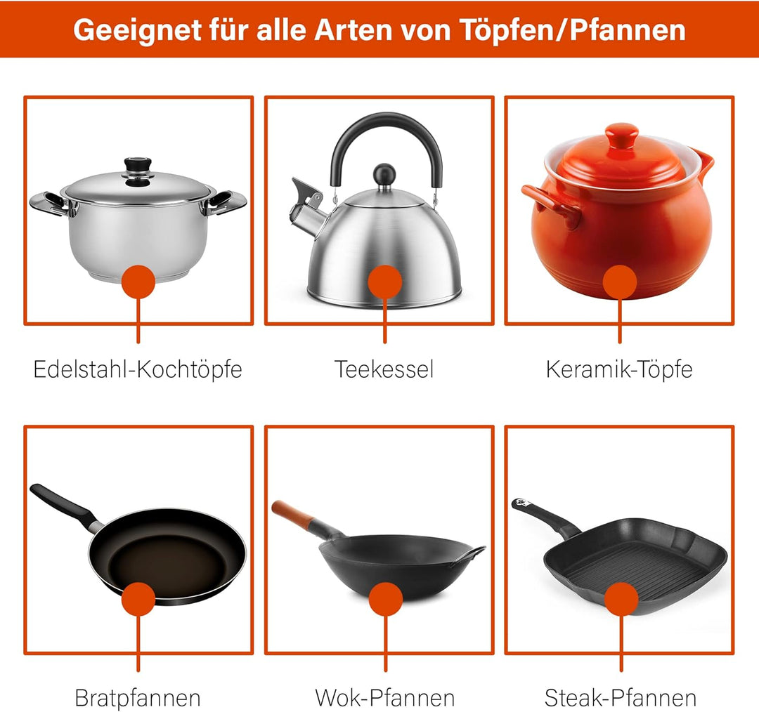 Bomann Doppel-Kochplatte DKP 5033 E, ideal für Camping, Küche oder Büro, zwei Kochplatten gross 18 c