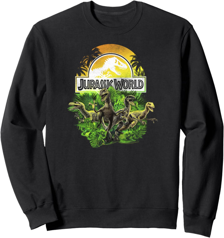 Jurassic World Raptor Group Shot Titel Logo Sweatshirt